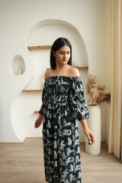 Emma ( on and off shoulder midi )