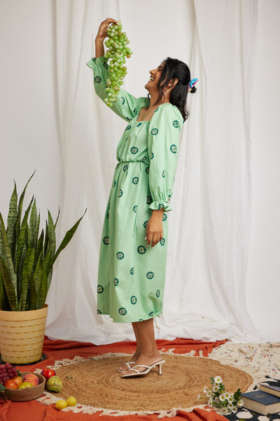 Blooming in mint (midi dress )