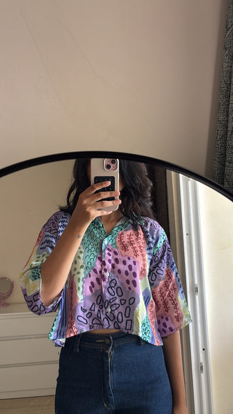 Crystal crop shirt