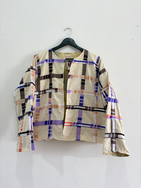 Earthy appliqué jacket