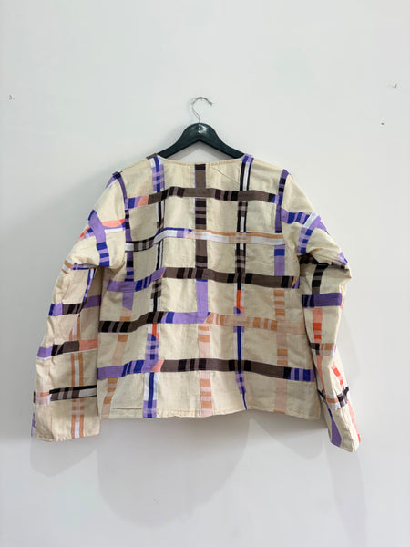 Earthy appliqué jacket
