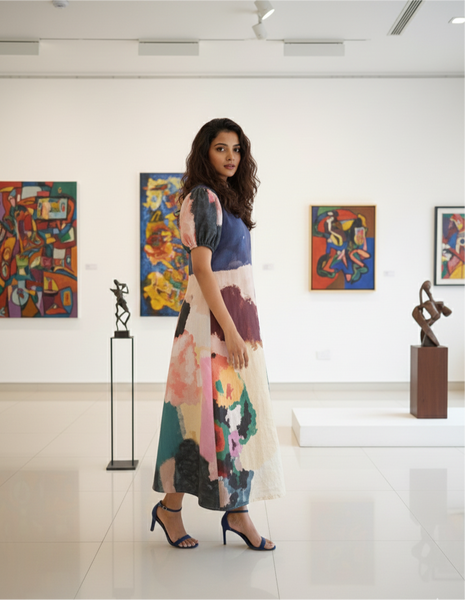 Girl with flower ( long dress )