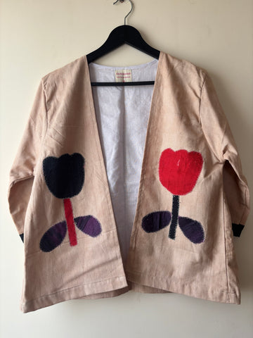 Floral appliqué jacket