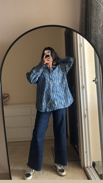 Grey blue ( oversized shirt)
