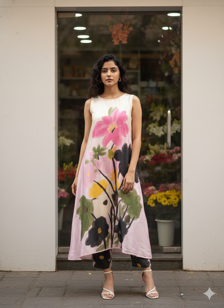 Valentine ( kurta pants set - 2 pc )