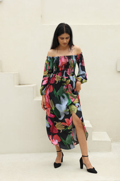 Augustina ( on and off shoulder maxi )