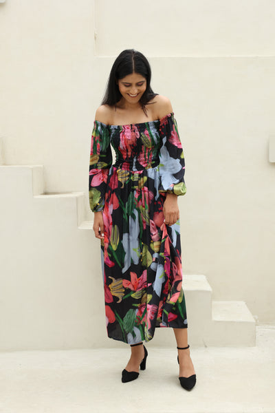 Augustina ( on and off shoulder maxi )