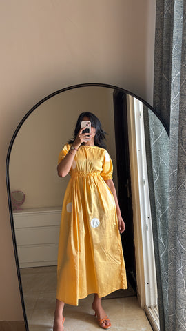 Yellow polka maxi