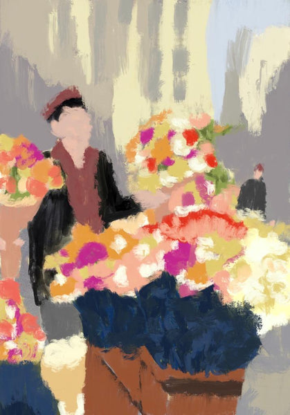Man with flowers ( long dress )
