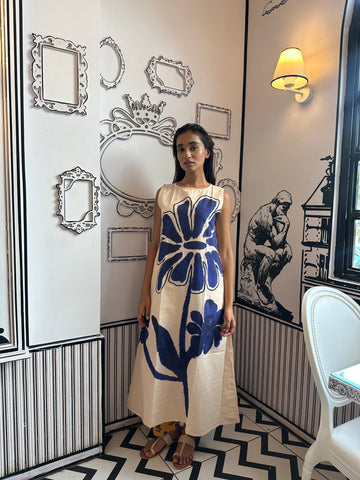 Aqua floral (kurta set )