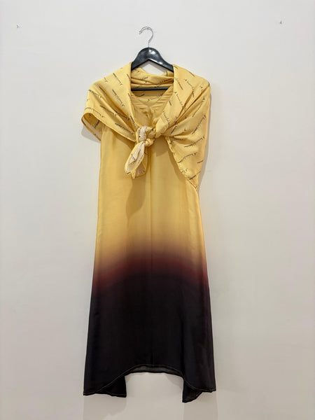 Coco-brown ( dress with scarf  )