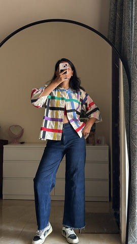 Colorful checks jacket