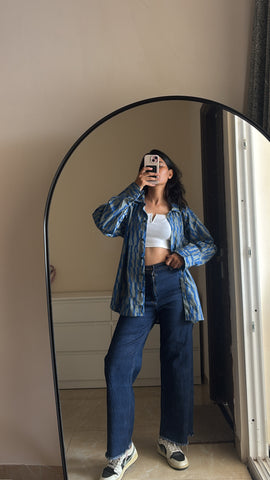Grey blue ( oversized shirt)