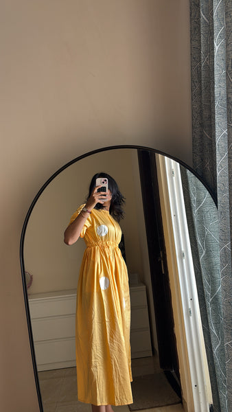 Yellow polka maxi
