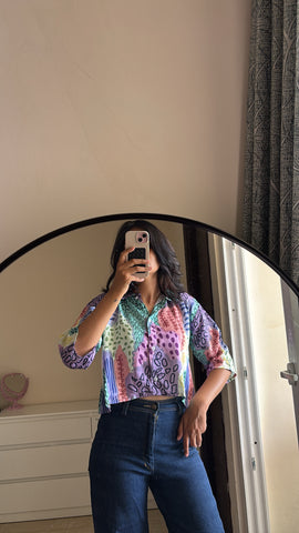 Crystal crop shirt