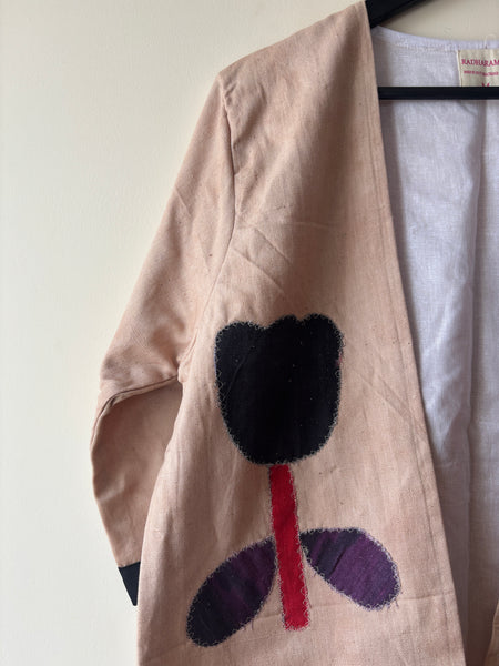 Floral appliqué jacket