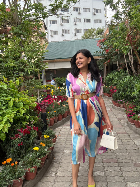 Valencia ( midi dress with belt )