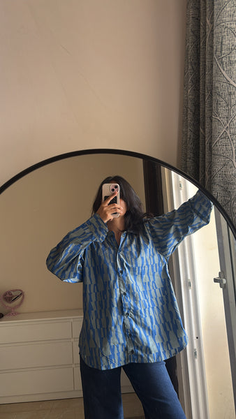Grey blue ( oversized shirt)