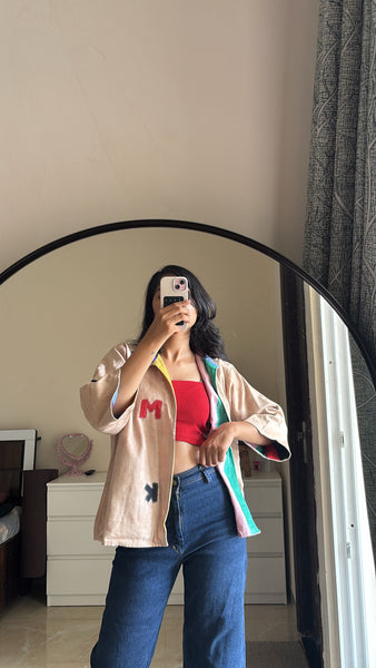 ABCD appliqué reversible jacket