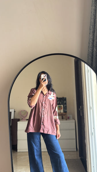 Brown appliqué (shirt)