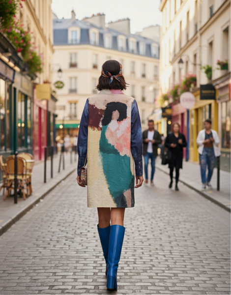 Girl with flower ( shirt dress )