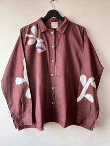 Brown appliqué (shirt)