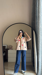 ABCD appliqué reversible jacket