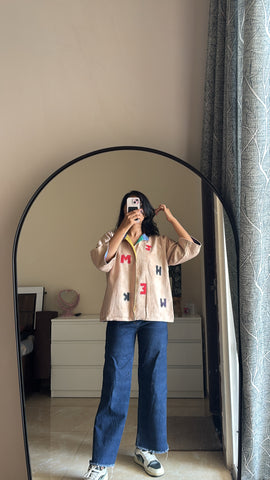 ABCD appliqué reversible jacket