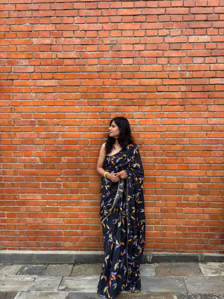 Vivid floral ( saree )