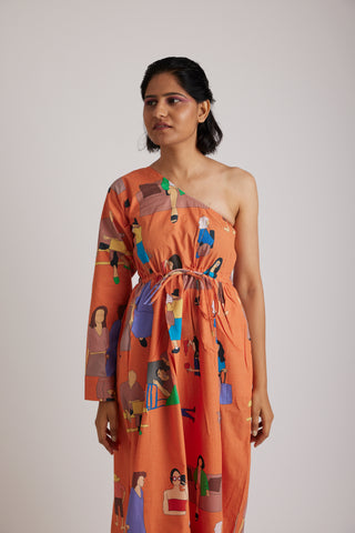 Fella ( one shoulder midi dress )