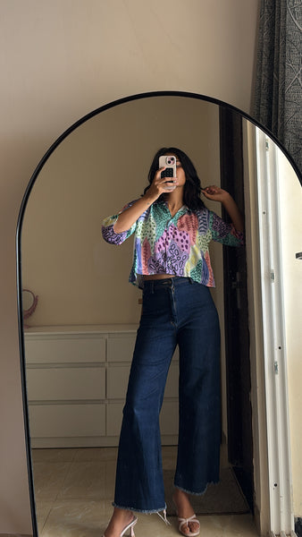 Crystal crop shirt