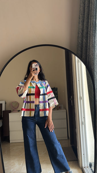 Colorful checks jacket