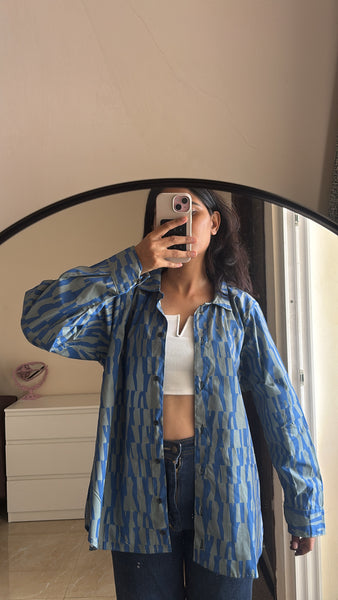 Grey blue ( oversized shirt)