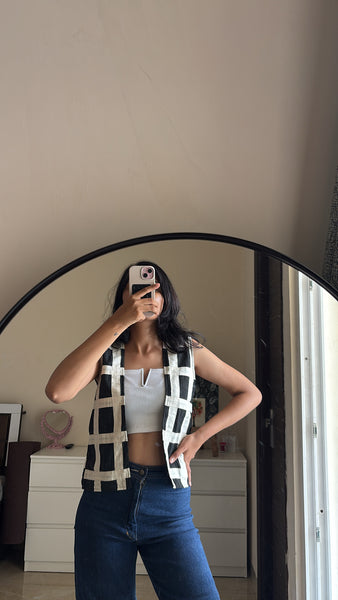 Black checks jacket