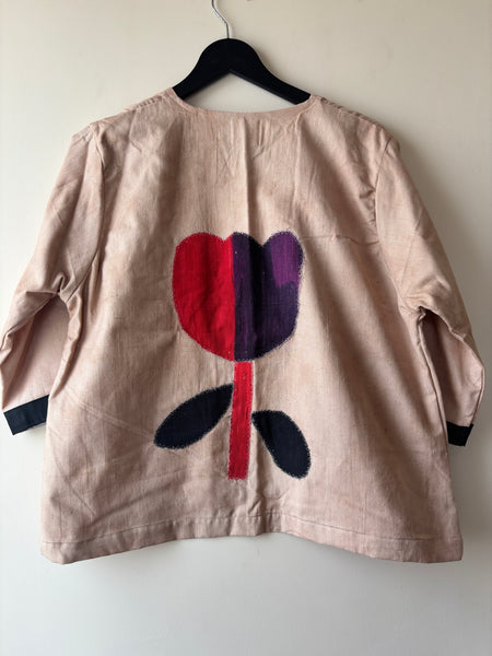 Floral appliqué jacket