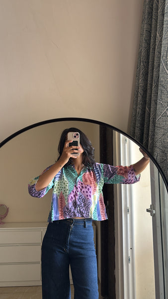 Crystal crop shirt