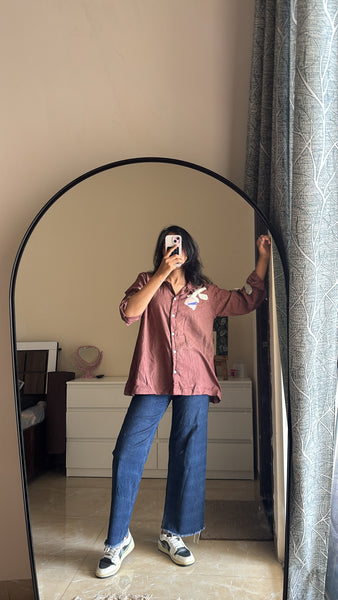 Brown appliqué (shirt)