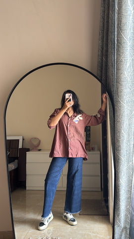 Brown appliqué (shirt)