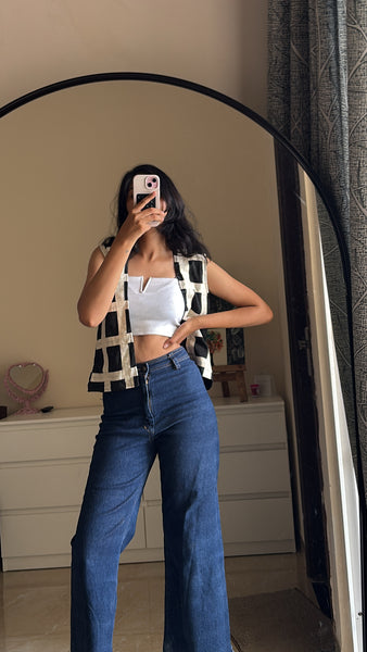 Black checks jacket
