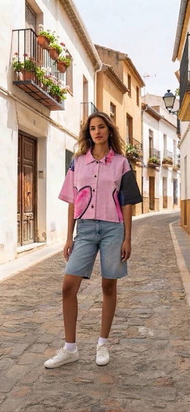 Victoria crop shirt