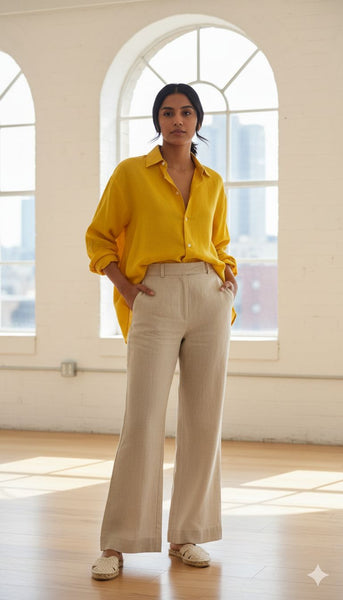 A play of yellows shirt