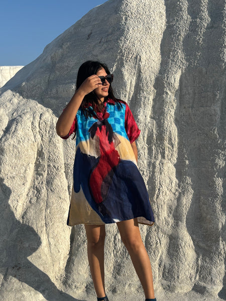 Riding my horse  [ shirt dress]