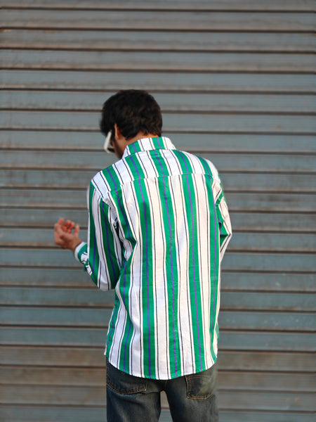 Green striped ( Men’s shirt )