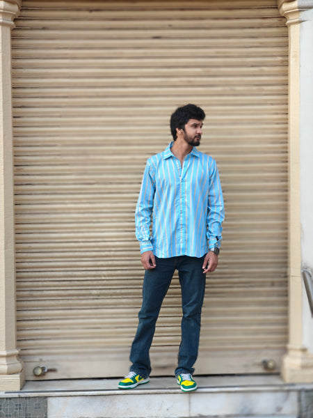 Blue striped (Men’s shirt )