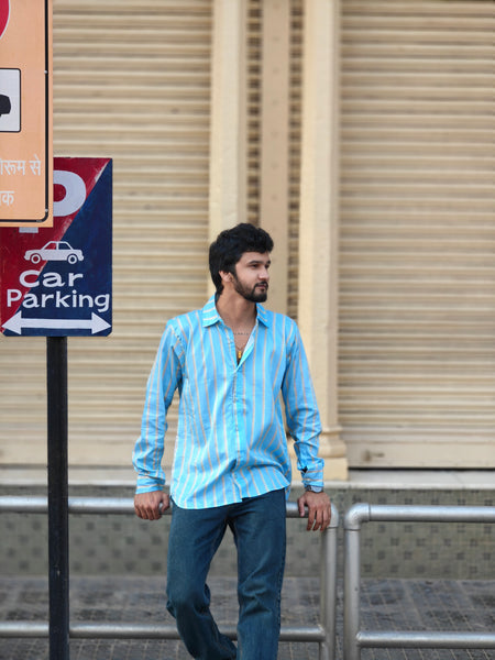 Blue striped (Men’s shirt )