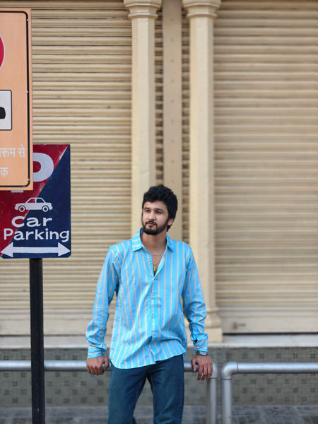 Blue striped (Men’s shirt )