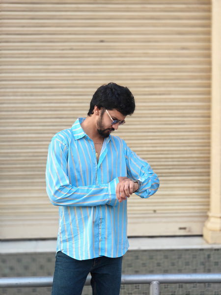 Blue striped (Men’s shirt )