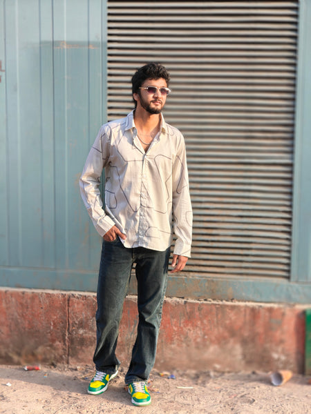 Grey striped ( men’s shirt )