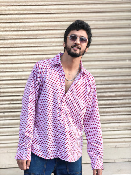 Pink striped (Men’s shirt )