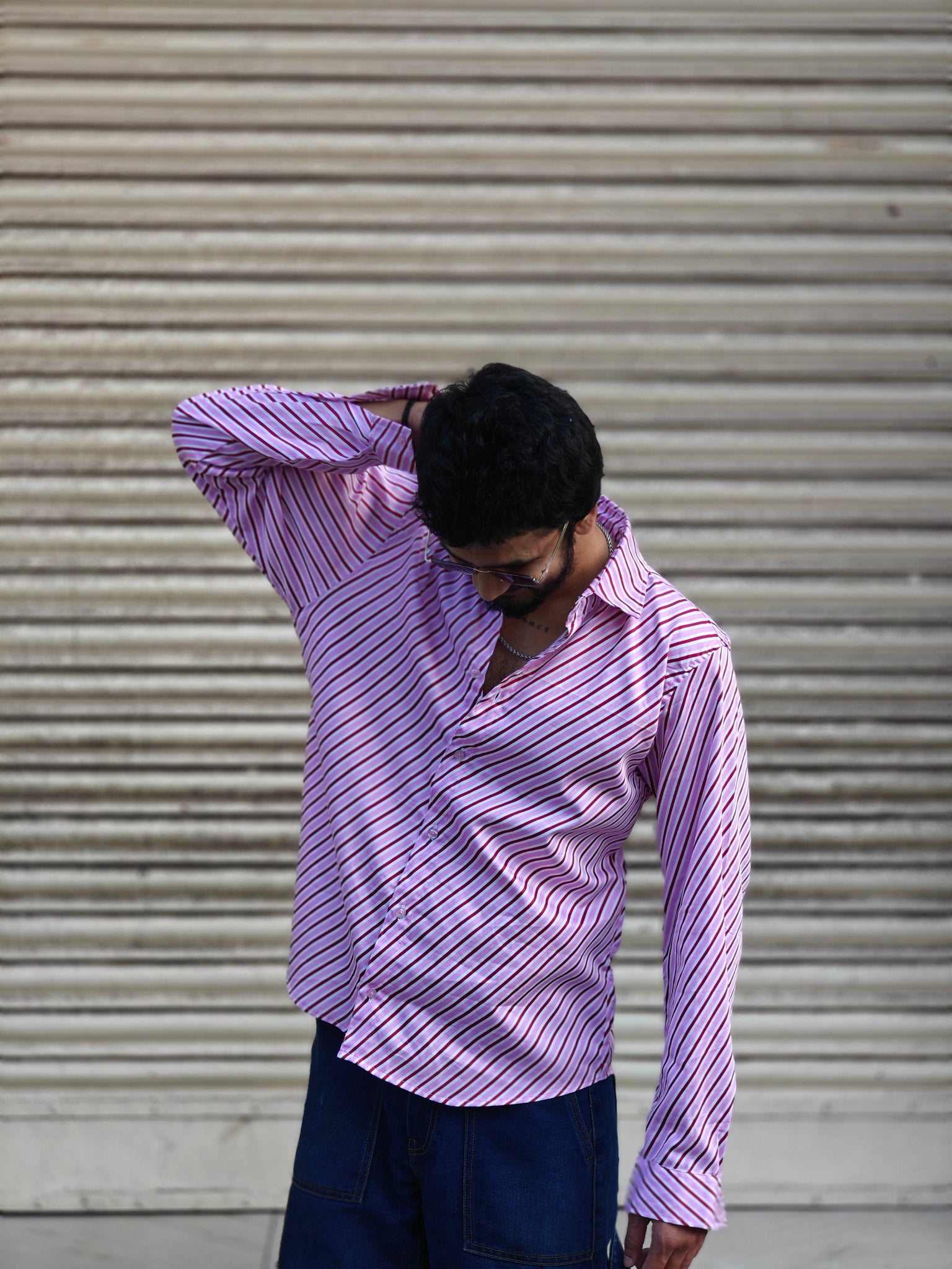 Pink striped (Men’s shirt )